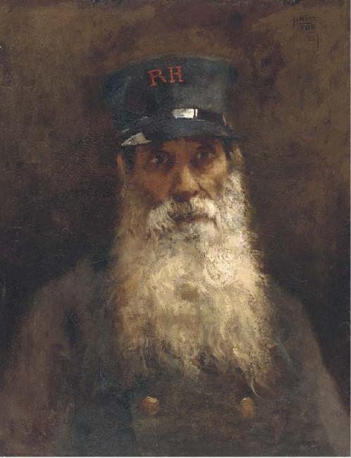 Hubert Vos Portrait of a Chelsea Pensioner Germany oil painting art